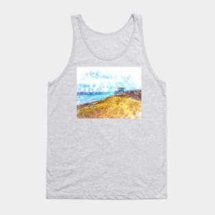 Life Guard Station On A Lonely Beach Tank Top